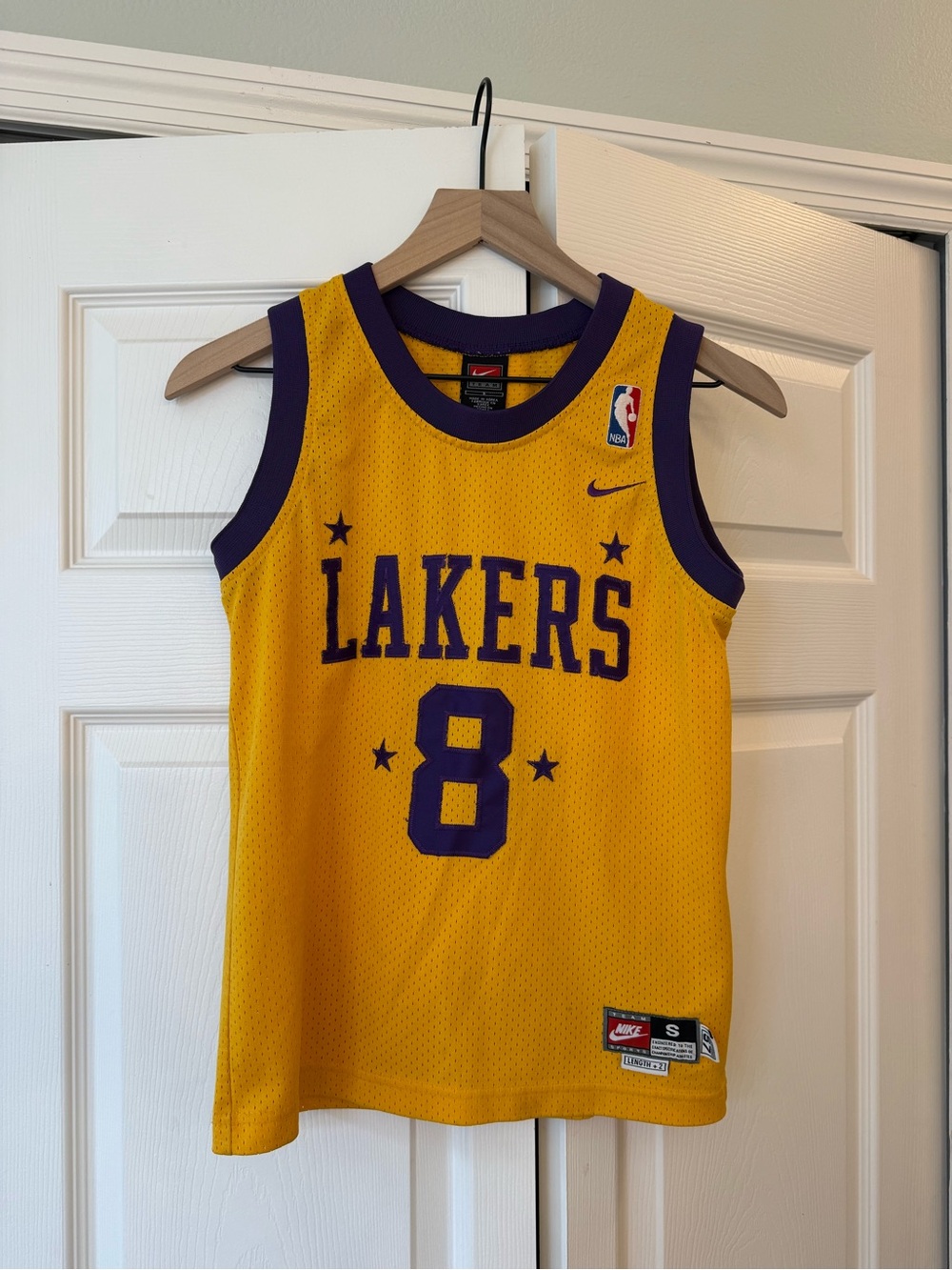 Kobe Bryant #8 Nike Lakers Rewind 1957 Swingman Jersey Yellow Sz S